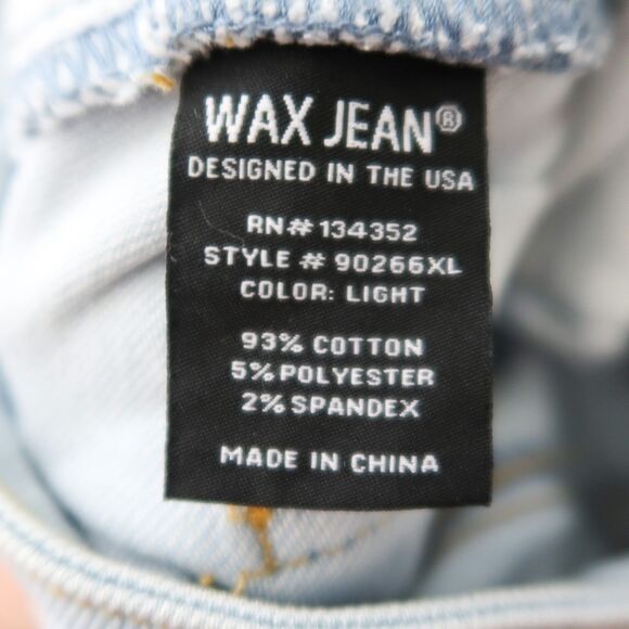 Wax Jean Shorts Size 2X Womens Light Blue Distressed Denim Mom Jeans Ripped Jean - Picture 6 of 6